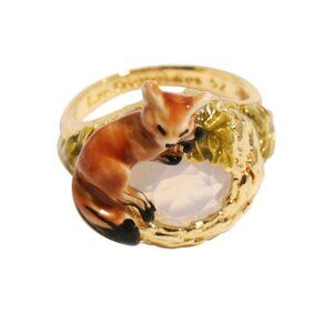 LES NEREIDES FOX GOLD TONE RING